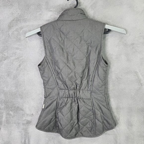 Womens Magellan Gray Willow Creek Quilted Vest Full Zip & Button Classic Fit XS - Picture 5 of 10